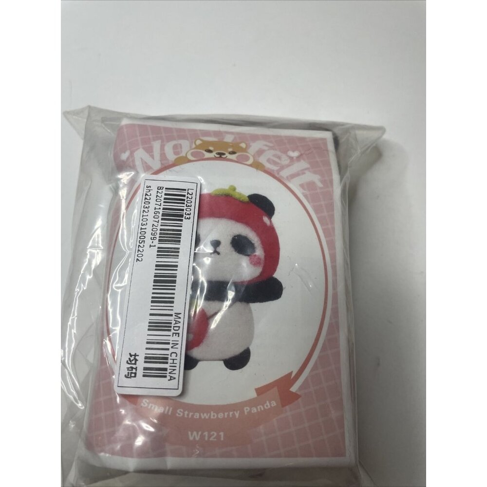 strawberry panda wool felt kit from Shein‎ DIY